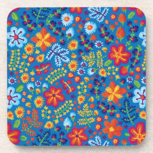 Dessous-de-verre Motif floral de broderie