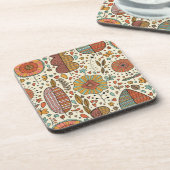 Dessous-de-verre Motif floral d'été fait de feuille (Côté gauche)