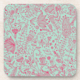 Dessous-de-verre Motif floral mignon d'été