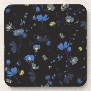Dessous-de-verre Motif floral soufflé par vent