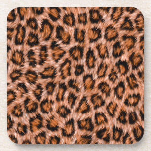 Dessous-de-verre Motif Fourrure Marron Chat Léopard Jaguar