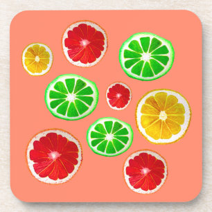 Dessous-de-verre Motif fruité coloré de fruits juteux
