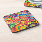 Dessous-de-verre Motif funky rétro Abstrait Bohème (Côté gauche)