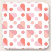 Dessous-de-verre Motif géométrique cardiaque Abstrait (Devant)