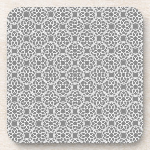 Dessous-de-verre Motif géométrique gris blanc sans couture