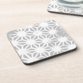 Dessous-de-verre Motif géométrique gris et blanc (Côté gauche)