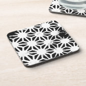 Dessous-de-verre Motif géométrique noir et blanc (Côté gauche)