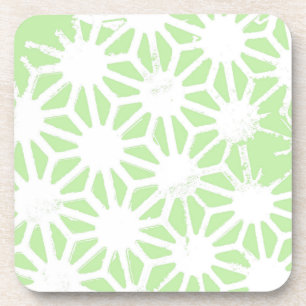 Dessous-de-verre motif géométrique vert pomme