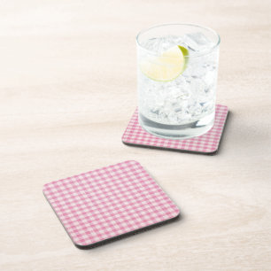 Dessous-de-verre Motif Gingham Rose Bébé