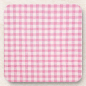 Dessous-de-verre Motif Gingham Rose Bébé (Devant)