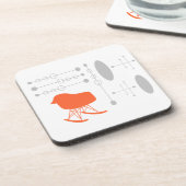 Dessous-de-verre Motif gris du milieu du siècle Silhouette (Côté gauche)