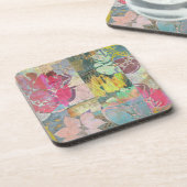 Dessous-de-verre Motif grunge floral d'art (Côté gauche)