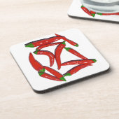 Dessous-de-verre Motif Hot Red Chili Peppers (Côté gauche)