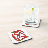 Dessous-de-verre Motif Hot Red Chili Peppers (Côté Droit)