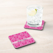Dessous-de-verre Motif humide rose chaud (Côté Droit)
