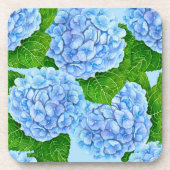 Dessous-de-verre Motif hydrangée bleu (Devant)