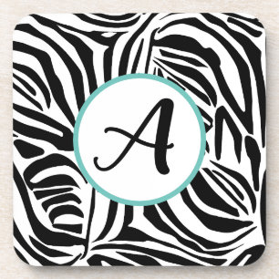 Dessous-de-verre Motif Imprimé Zèbre Noir et Blanc Audacieux