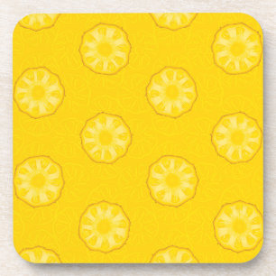 Dessous-de-verre Motif jaune de tranches d'ananas