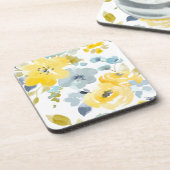 Dessous-de-verre Motif jaune et bleu d'aquarelle (Côté gauche)