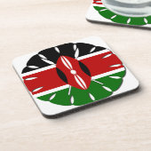 Dessous-de-verre Motif kenyan rond : un symbole national (Côté gauche)