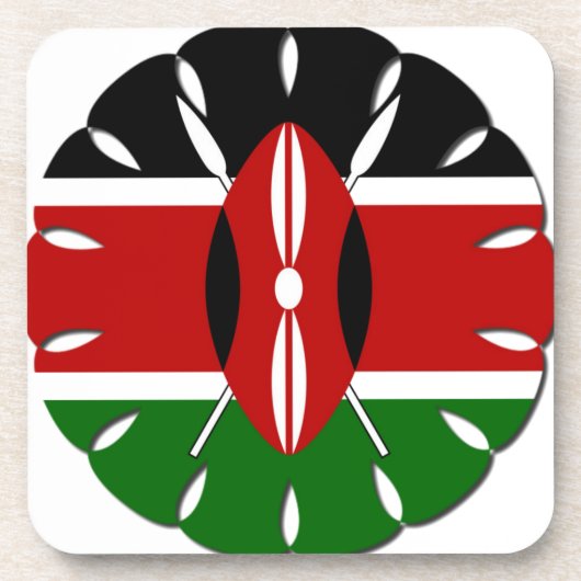 Dessous-de-verre Motif kenyan rond : un symbole national (Devant)