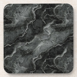 Dessous-de-verre Motif marbré en noir et gris