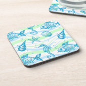 Dessous-de-verre Motif marin de croquis (Côté gauche)