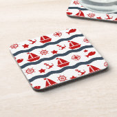 Dessous-de-verre Motif maritime mignon (Côté gauche)