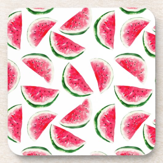 Dessous-de-verre Motif mignon d'ananas et de pastèque (Devant)