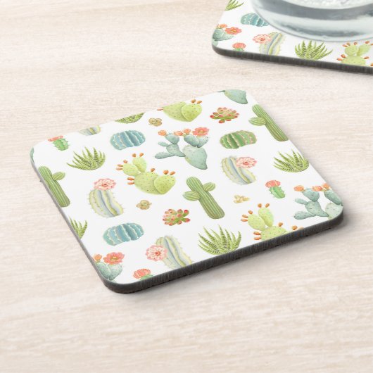 Dessous-de-verre Motif mignon de position de cactus (Côté gauche)