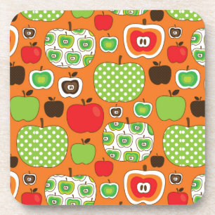 Dessous-de-verre Motif mignon d'illustration de pomme