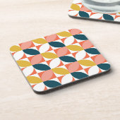 Dessous-de-verre Motif moderne de feuille de la moitié du siècle (Côté gauche)