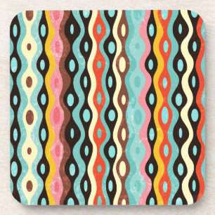 Dessous-de-verre motif multicolore Abstrait