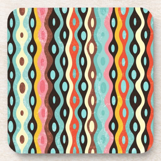 Dessous-de-verre motif multicolore Abstrait (Devant)