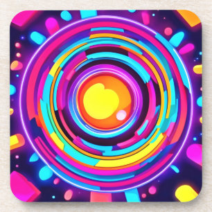 Dessous-de-verre Motif Neon Circle Vortex
