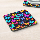 Dessous-de-verre Motif néon papillon (Côté gauche)