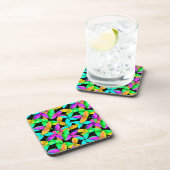 Dessous-de-verre Motif Neonscape Leaf (Côté Droit)