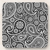 Dessous-de-verre Motif noir et blanc Retro Paisley (Devant)