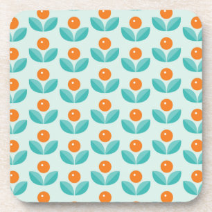 Dessous-de-verre Motif orange géométrique de style scandinave