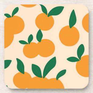 Dessous-de-verre Motif Oranges De Fruits Citriques De Style Moderne