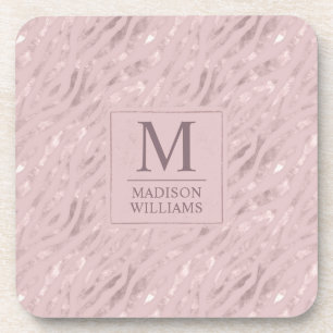 Dessous-de-verre Motif Pailleté Or Rose Pâle Douceur Douce Personna