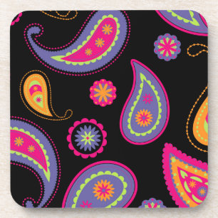 Dessous-de-verre Motif Paisley Coloré