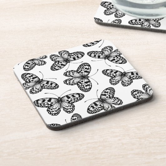 Dessous-de-verre Motif papillon en papier (Côté gauche)