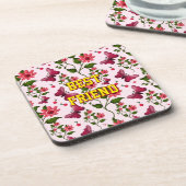 Dessous-de-verre Motif papillon floral personnalisé et sur mesure  (Côté gauche)