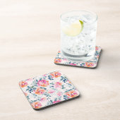 Dessous-de-verre Motif peint de roses (Côté Droit)