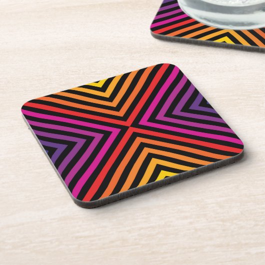 Dessous-de-verre Motif psychédélique Rainbow Chevron (Côté gauche)