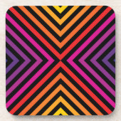 Dessous-de-verre Motif psychédélique Rainbow Chevron (Devant)