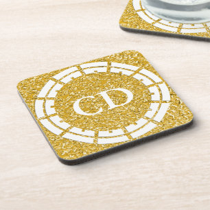 Dessous-de-verre Motif PURE GOLD Splatter + votre image