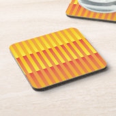 Dessous-de-verre Motif rayé jaune orange (Côté gauche)