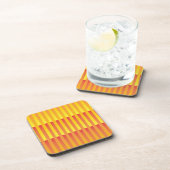 Dessous-de-verre Motif rayé jaune orange (Côté Droit)